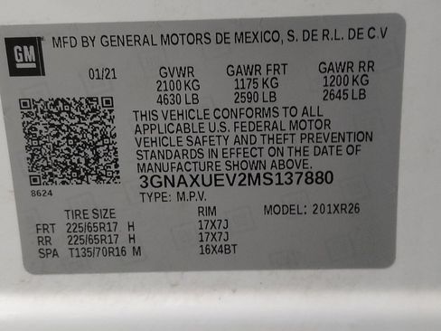 Used 2021 Chevrolet Equinox LT AWD/4WD image 33