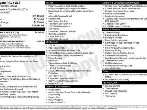 Used 2023 Toyota RAV4 XLE w/ Convenience Package AWD/4WD image 14