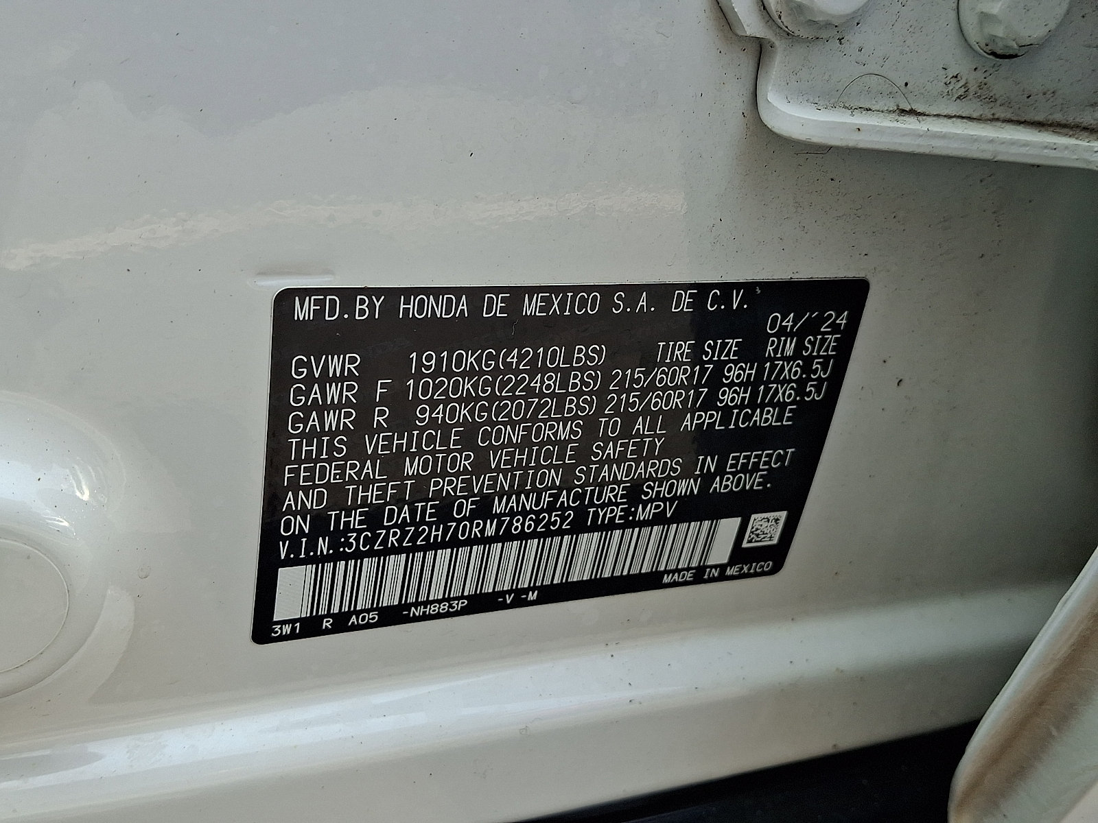 Certified 2024 Honda HR-V EX-L image 20