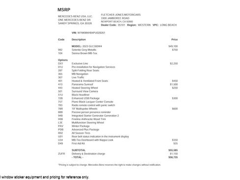 Used 2023 Mercedes-Benz GLC 300 4MATIC w/ Exclusive Trim Package image 2