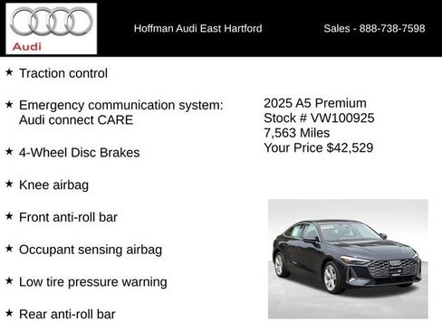 Certified 2025 Audi A5 2.0T Premium w/ Convenience Package AWD/4WD image 24