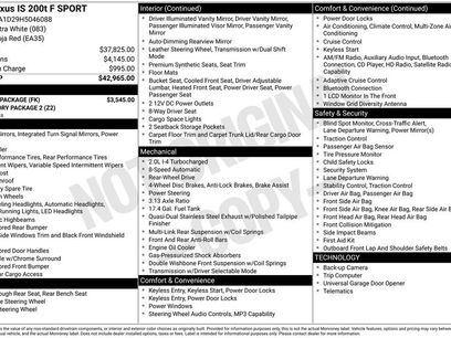 Used 2017 Lexus IS 200t F Sport w/ F Sport Package