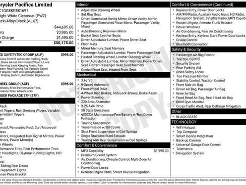 Used 2019 Chrysler Pacifica Limited w/ Tire & Wheel Group FWD image 2