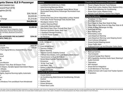 Used 2021 Toyota Sienna XLE w/ XLE Plus Package FWD image 10