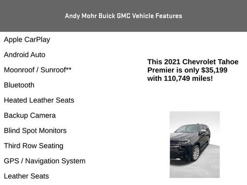 Used 2021 Chevrolet Tahoe Premier w/ Premium Package image 4