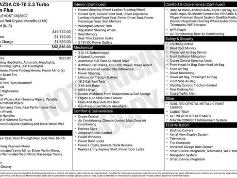 New 2026 MAZDA CX-70 3.3 Turbo w/ Premium Plus Pkg image 34