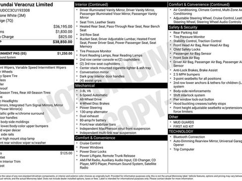 Used 2012 Hyundai Veracruz Limited w/ Entertainment Pkg image 9