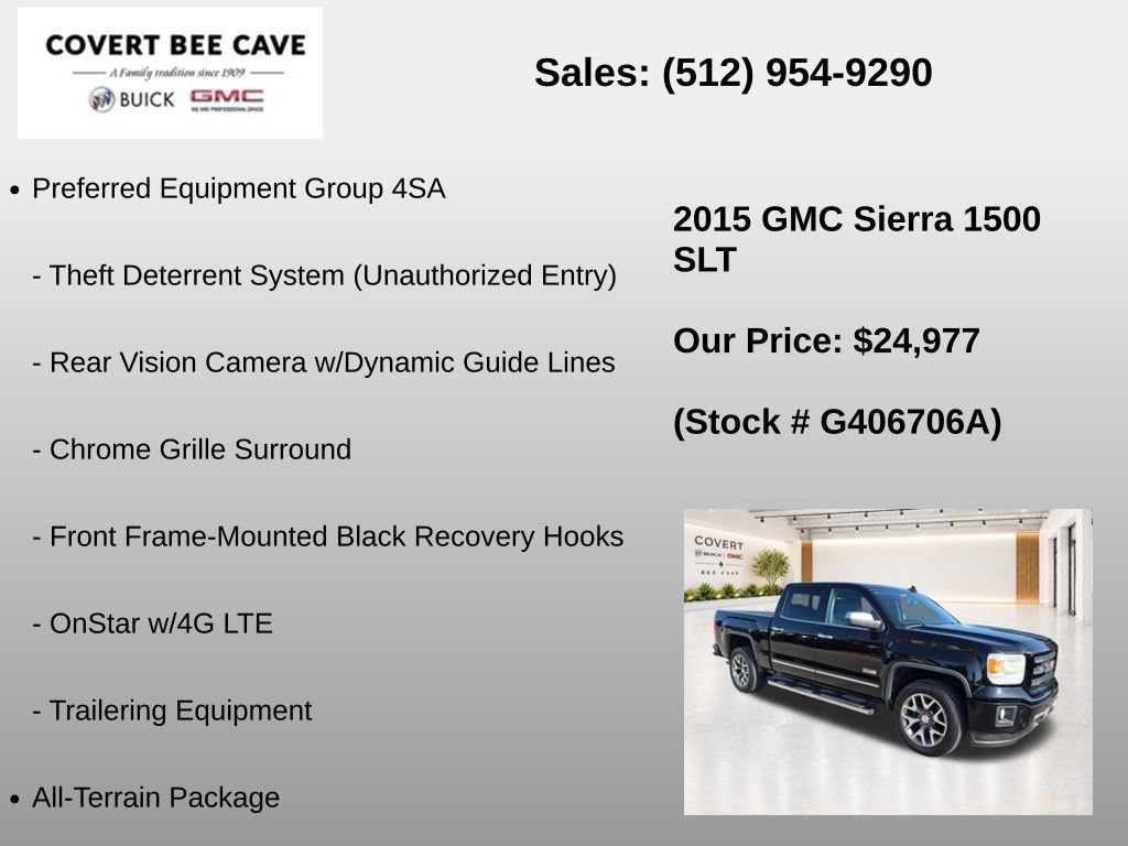 Used 2015 GMC Sierra 1500 SLT AWD/4WD image 29