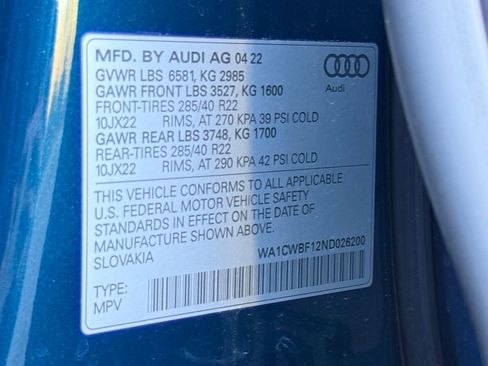 Used 2022 Audi SQ8 Prestige w/ Prestige Package image 82