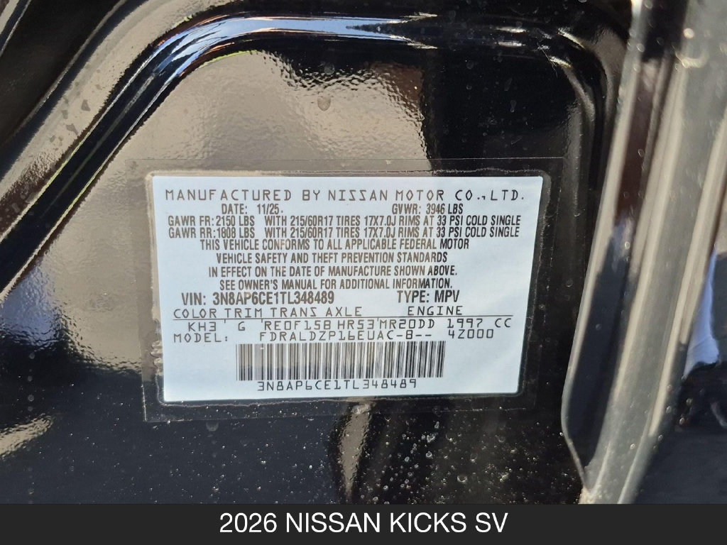 Certified 2026 Nissan Kicks SV w/ SV Premium Package FWD image 25