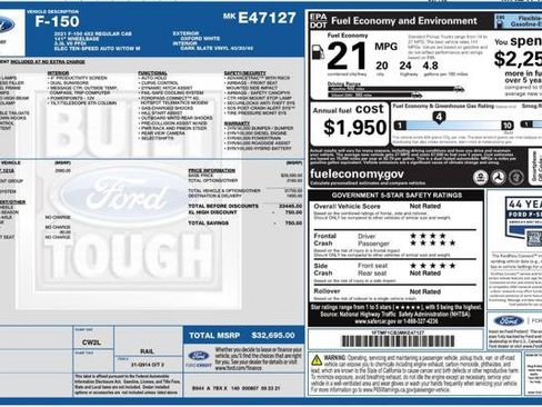 Used 2021 Ford F150 XL w/ Equipment Group 101A High RWD image 4