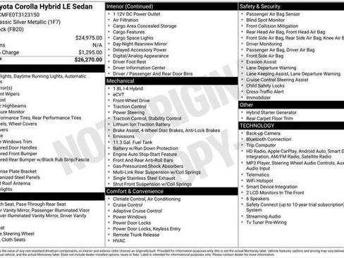 Certified 2026 Toyota Corolla LE FWD image 2