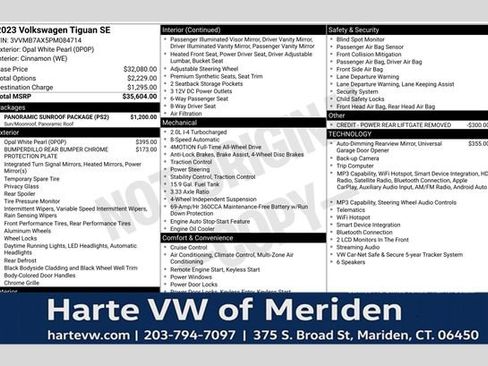 Used 2023 Volkswagen Tiguan SE w/ Panoramic Sunroof Package AWD/4WD image 1