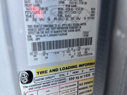 Used 2011 Ford Expedition EL King Ranch w/ 401A Rapid Spec Order Code image 2