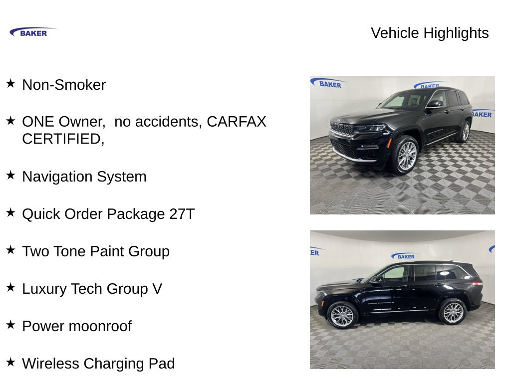 Used 2023 Jeep Grand Cherokee Summit w/ Luxury Tech Group V AWD/4WD image 4