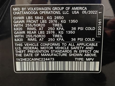 Used 2022 Volkswagen Atlas Cross Sport SE AWD/4WD image 30