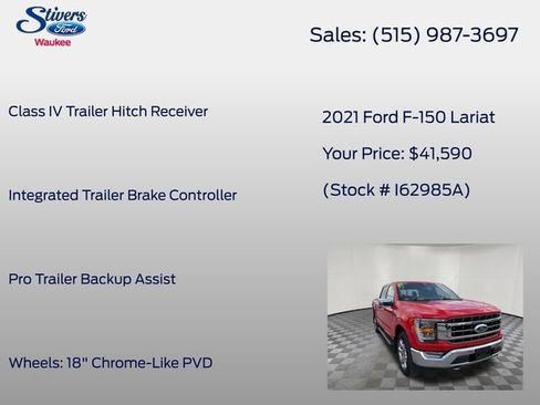 Certified 2021 Ford F150 Lariat w/ Max Trailer Tow Package AWD/4WD image 39