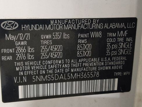 Used 2021 Hyundai Santa Fe Calligraphy w/ Cargo Package AWD/4WD image 33