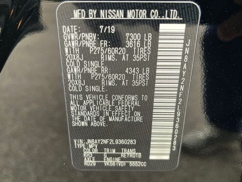 Used 2020 Nissan Armada Platinum w/ Captain's Chairs Package image 18