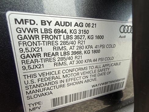 Used 2022 Audi SQ7 Prestige w/ Prestige Package image 64