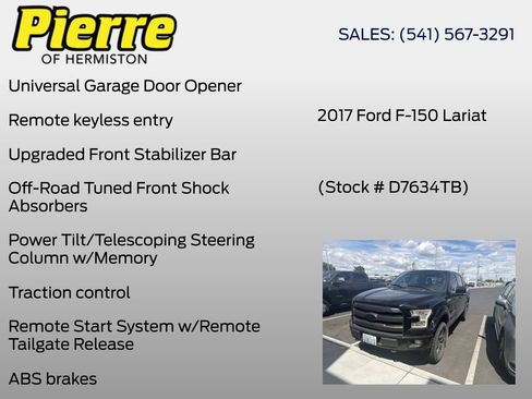 Used 2017 Ford F150 Lariat w/ Equipment Group 502A Luxury AWD/4WD image 7