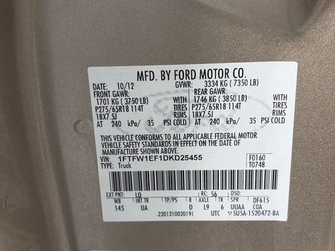 Used 2013 Ford F150 XLT w/ XLT Chrome Pkg AWD/4WD image 9