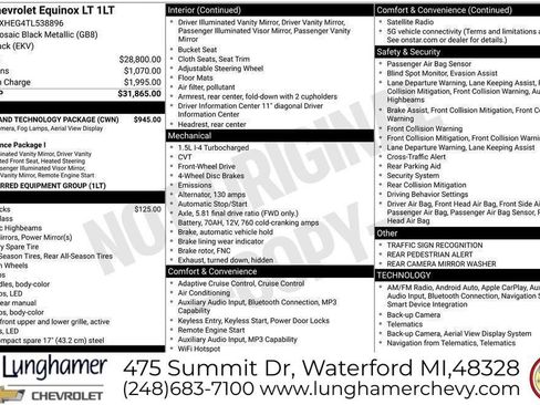 New 2026 Chevrolet Equinox LT w/ Safety and Technology Package FWD image 17