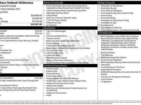 Certified 2024 Subaru Outback Wilderness AWD/4WD image 28