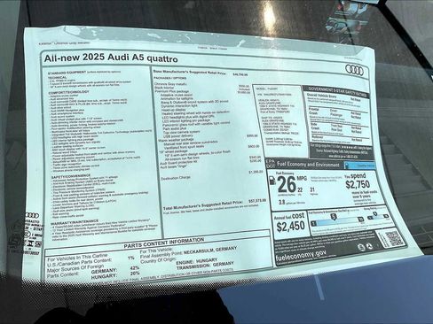 New 2025 Audi A5 2.0T Premium Plus image 18