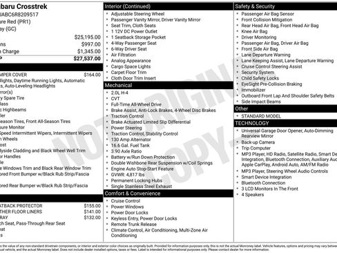 Certified 2024 Subaru Crosstrek 2.0i AWD/4WD image 16