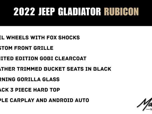 Used 2022 Jeep Gladiator Rubicon AWD/4WD image 2