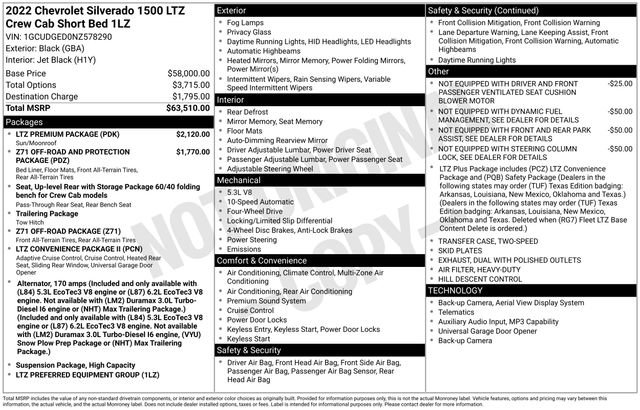 Certified 2022 Chevrolet Silverado 1500 LTZ w/ LTZ Premium Package AWD/4WD image 2