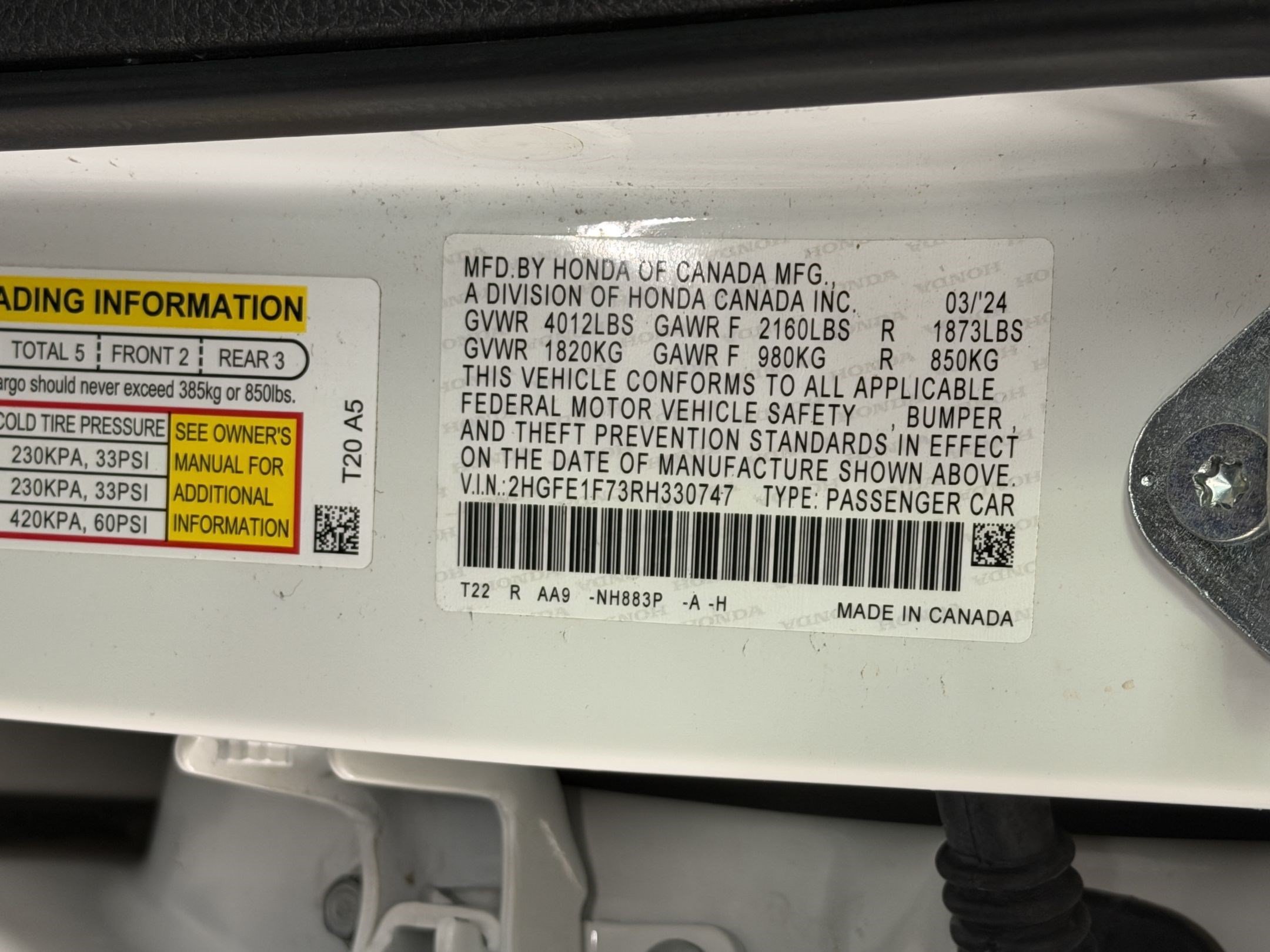 Certified 2024 Honda Civic EX image 23