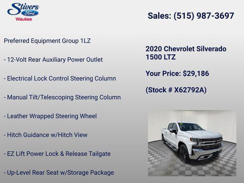 Used 2020 Chevrolet Silverado 1500 LTZ w/ LTZ Plus Package AWD/4WD image 34