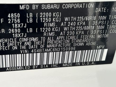 Used 2022 Subaru Outback Limited w/ Popular Package #2 image 36