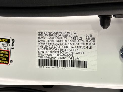 New 2026 Honda Odyssey EX-L image 21