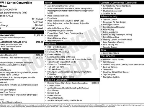 Used 2024 BMW 440i xDrive Convertible w/ Premium Package image 23
