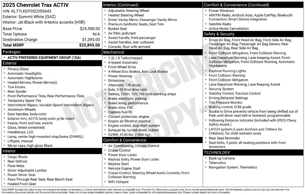 Used 2025 Chevrolet Trax ACTIV FWD image 6