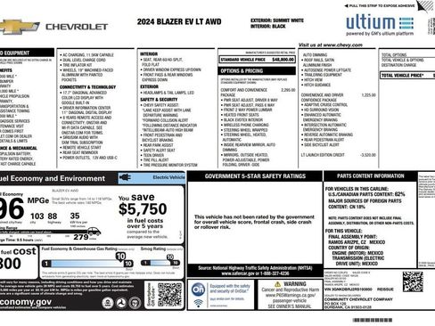 Used 2024 Chevrolet Blazer EV LT AWD/4WD image 4