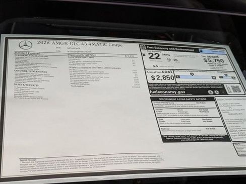 New 2026 Mercedes-Benz GLC 43 AMG 4MATIC Coupe image 19