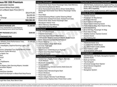 Used 2025 Lexus RX 350 Premium w/ Convenience Package image 52