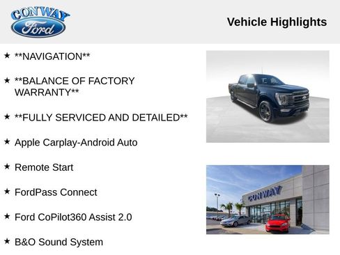 Used 2022 Ford F150 Lariat w/ Equipment Group 502A High image 8