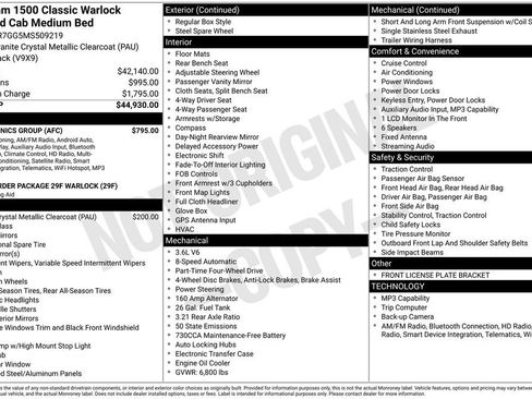 Used 2021 RAM 1500 Classic Warlock w/ Electronics Group image 4
