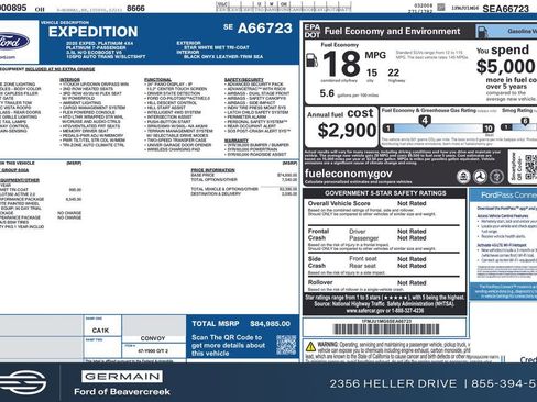 New 2025 Ford Expedition Platinum w/ Stealth Performance Package image 30