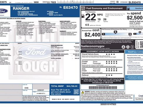 Used 2025 Ford Ranger XLT w/ Technology Package AWD/4WD image 23