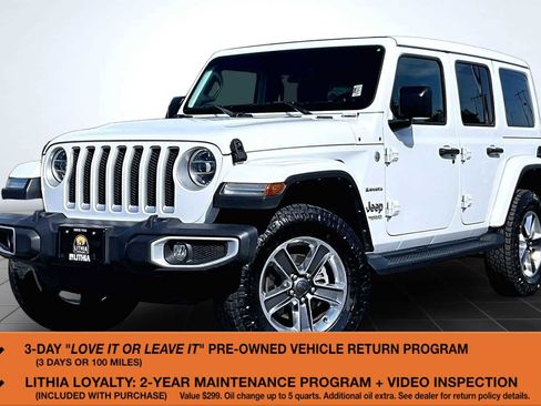 Used 2022 Jeep Wrangler Unlimited Sahara w/ LED Lighting Group AWD/4WD image 1