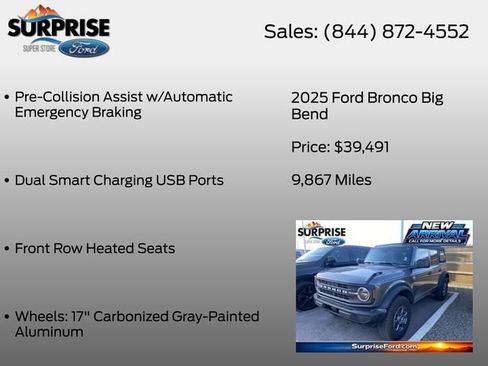 Used 2025 Ford Bronco Big Bend AWD/4WD image 17