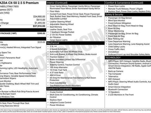 New 2026 MAZDA CX-50 AWD 2.5 S w/ Weather Package image 2