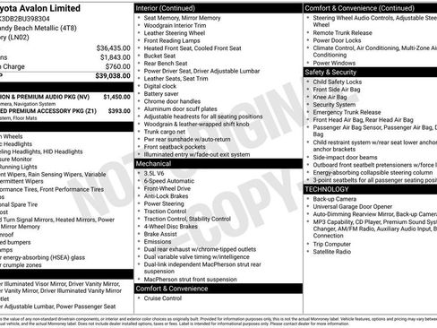 Used 2011 Toyota Avalon Limited FWD image 2