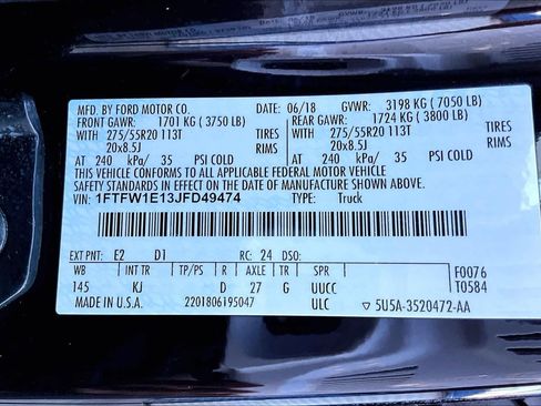 Certified 2018 Ford F150 King Ranch w/ Equipment Group 601A Luxury image 34